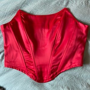 Red corset top
